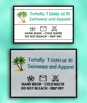 custom labels for swimwear